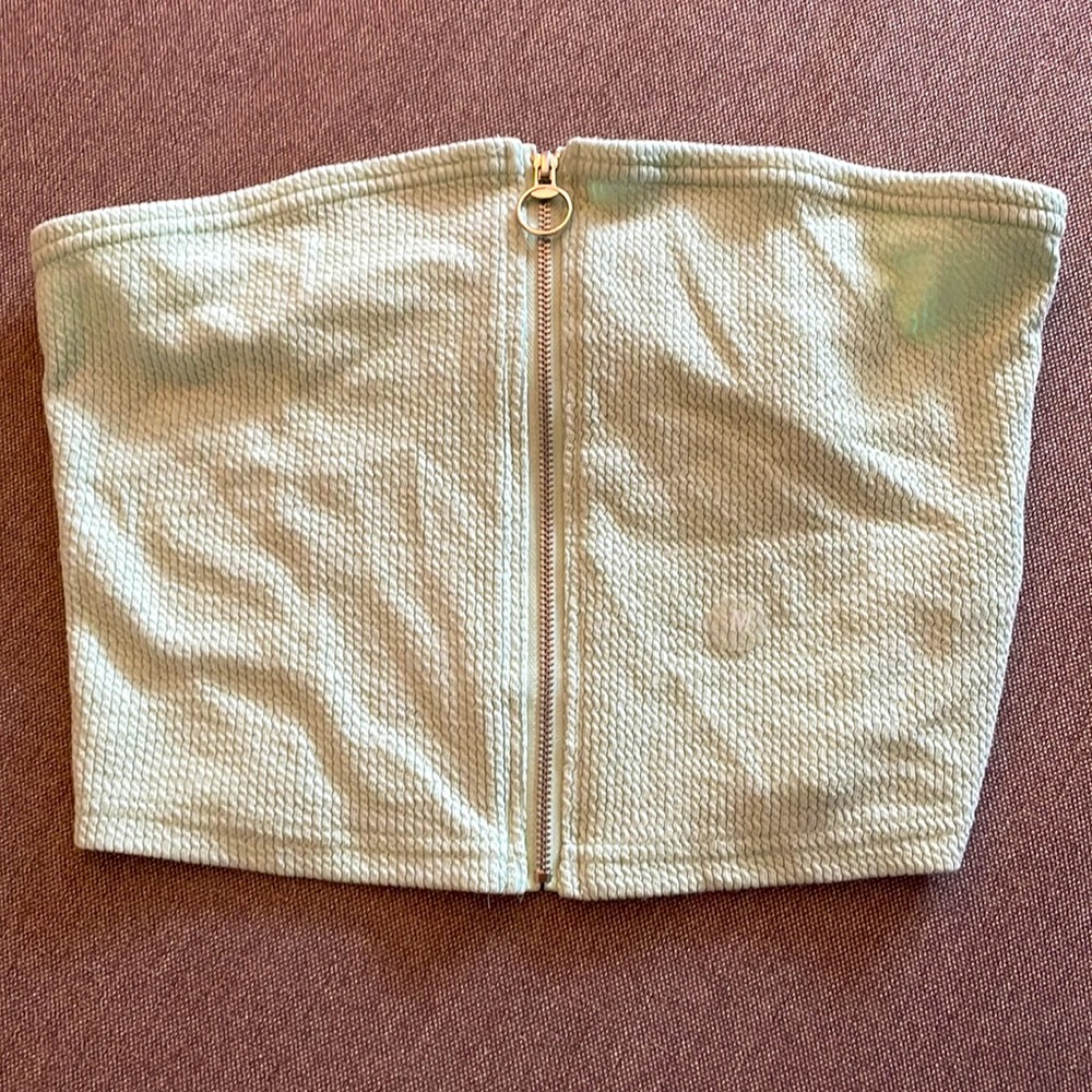 New with tags Pacsun zipper up mint tube top.